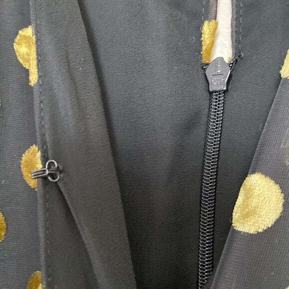 Anthropologie ASTR THE LABEL Metallic Polka Dot Wide Leg Jumpsuit V Neck Size S - Picture 8 of 15